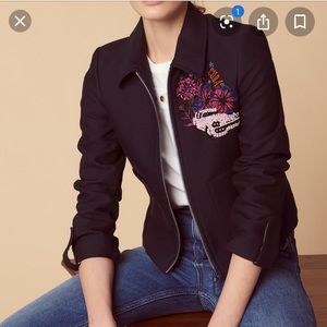 Sandro Cuba-inspired zip embroidered jacket